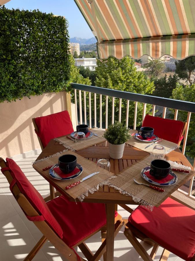 Appartement rénové vue mer avec garage Cagnes-sur-Mer Exterior foto